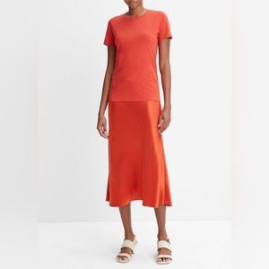 Vince XS Pima Cotton Crew Neck T-Shirt Minimalist Preppy Collegiate Style Chic